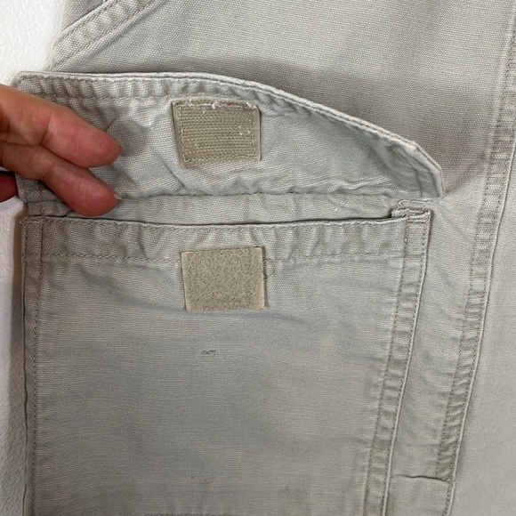 Columbia Cargo Shorts Men XXL Cream Zip Front 100% Cotton Inseam 6.5" Fishing - Picture 8 of 14